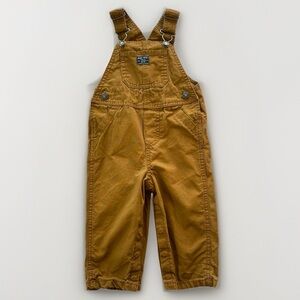 Carters Overalls Brown Baby Toddler 12M Snap Leg Closure 100% Cotton